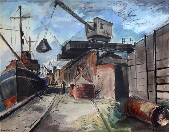 Guy Rodden (1919-2006) Shoreham Shipping Co. 46 x 58cm